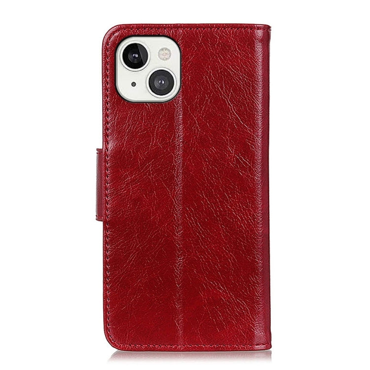 For iPhone 14 Plus Nappa Texture Leather Case