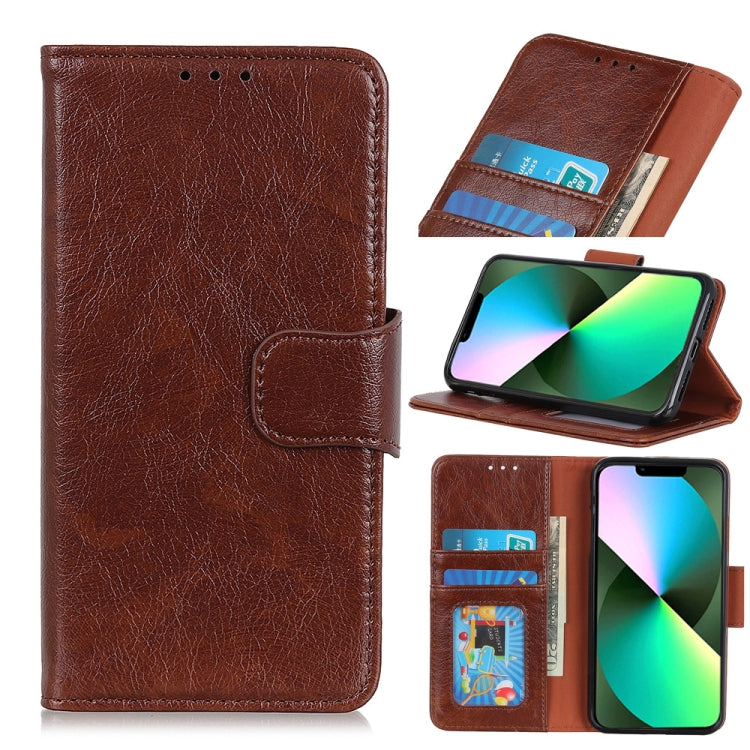 For iPhone 14 Plus Nappa Texture Leather Case