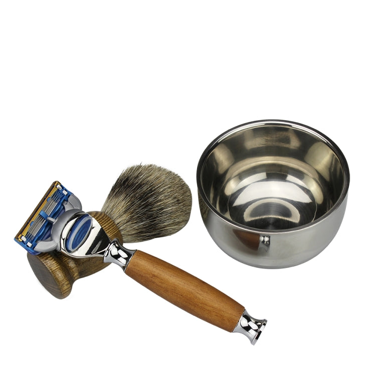 FK-18 Men Manual Shaving Razor Kit with Shaving Brush / Bowl / Brush Stand / Blades