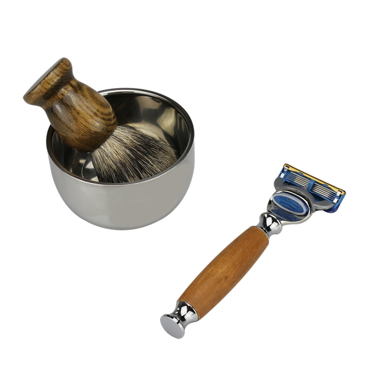 FK-18 Men Manual Shaving Razor Kit with Shaving Brush / Bowl / Brush Stand / Blades
