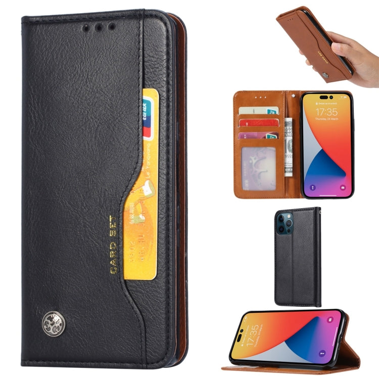 For iPhone 14 Pro Max Knead Skin Texture Leather Case