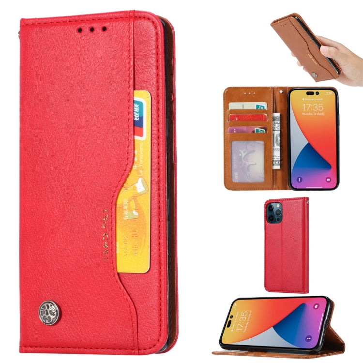 For iPhone 14 Pro Max Knead Skin Texture Leather Case