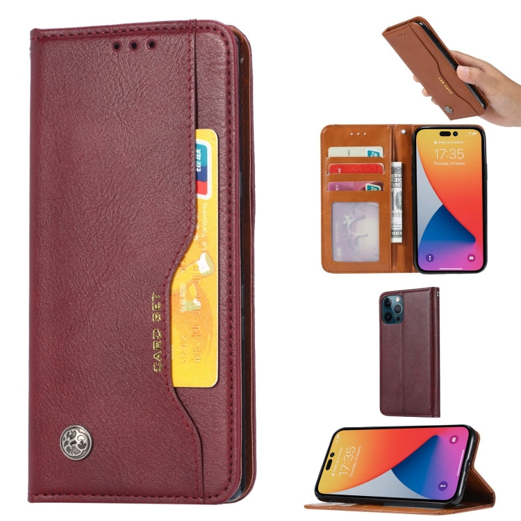 For iPhone 14 Pro Max Knead Skin Texture Leather Case