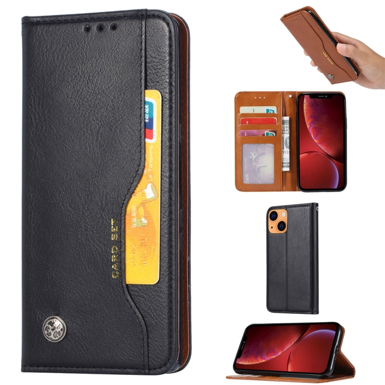 For iPhone 14 Plus Knead Skin Texture Leather Case