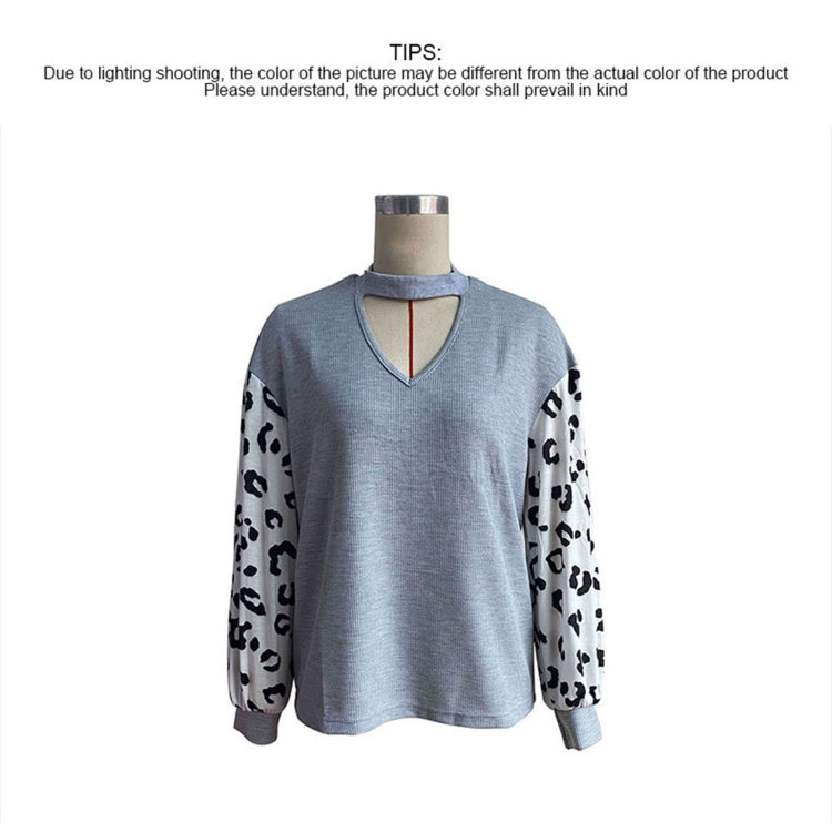 V-neck Long-sleeved Knitted Cutout Sweater, Size: