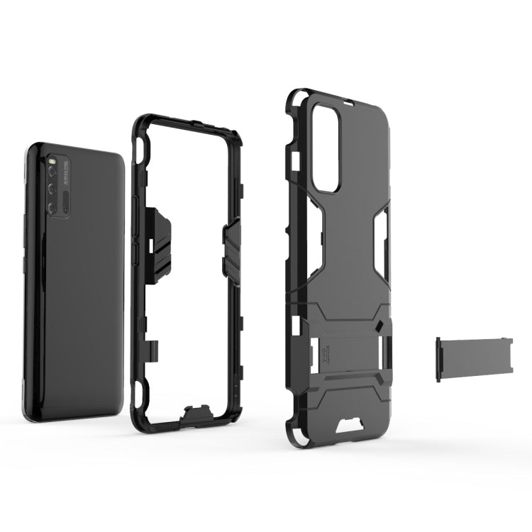 For Vivo IQOO3 Shockproof PC + TPU Protective Case with Invisible Holder