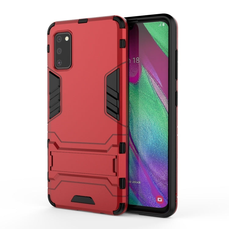 Galaxy A41 Shockproof PC + TPU Protective Case with Invisible Holder