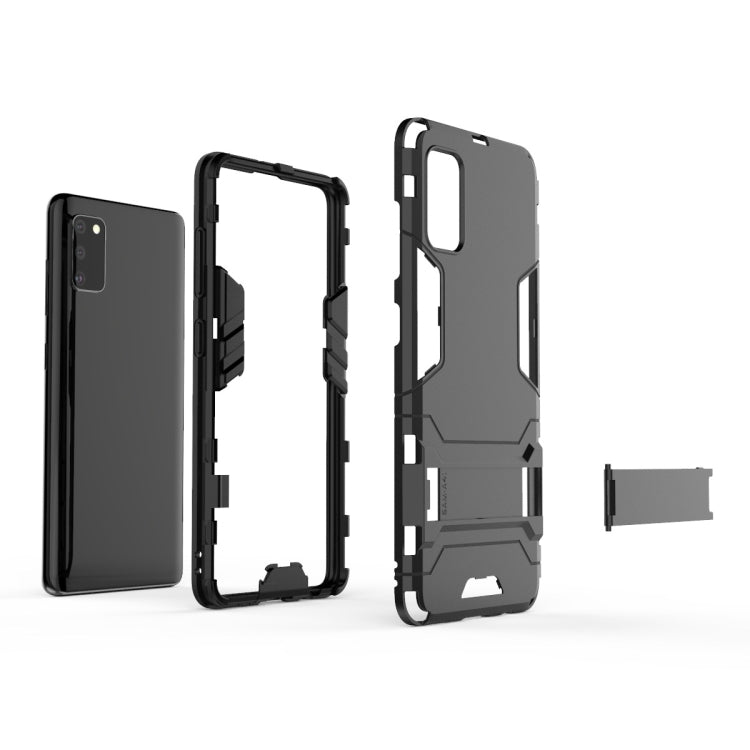 Galaxy A41 Shockproof PC + TPU Protective Case with Invisible Holder