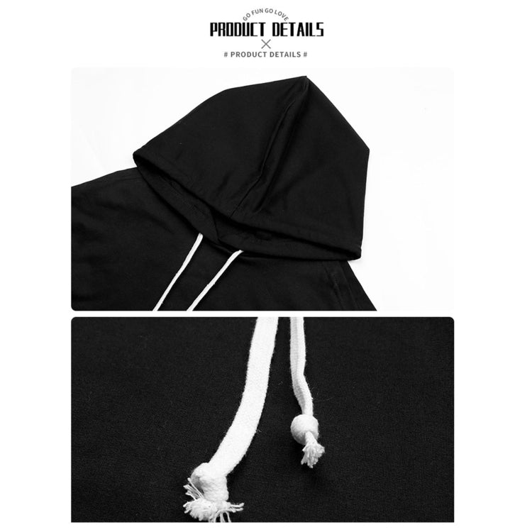 Hooded Sweatshirt Off Shoulders Solid Color Loose Long-sleeved Dress, Size: