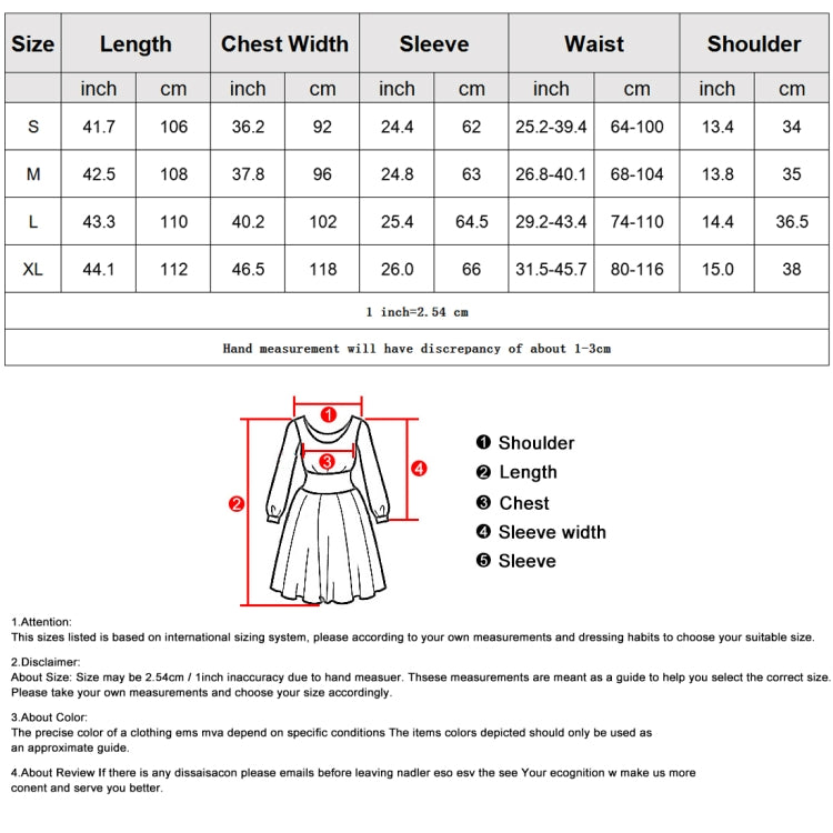 Elegant Long-sleeved Print Turtleneck Women Dress, Size: