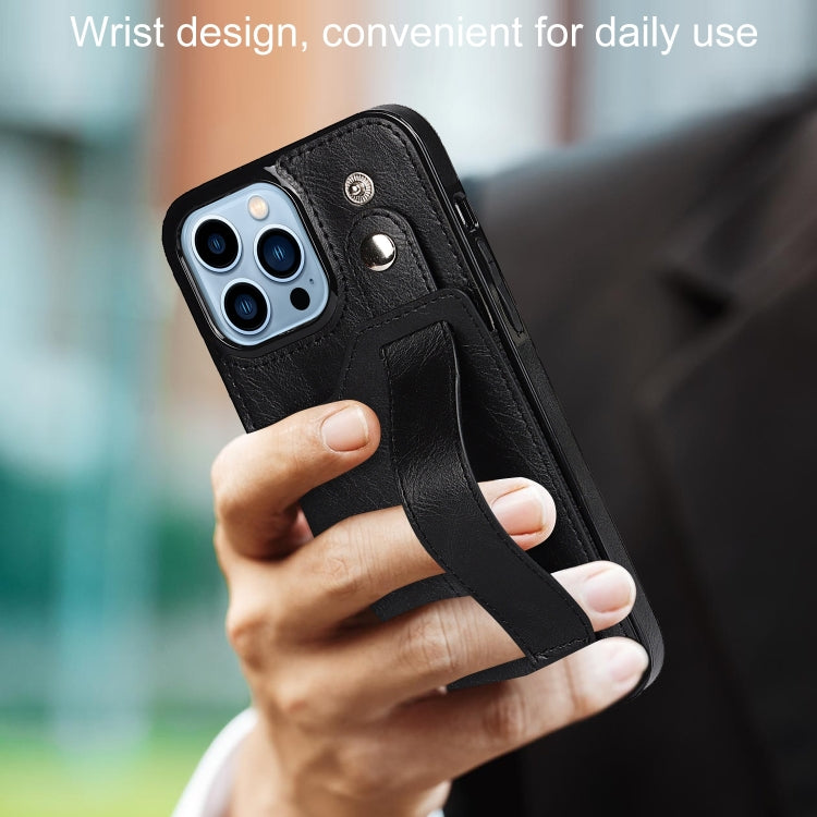 For iPhone 14 Pro Max Wrist Strap Holder Phone Case