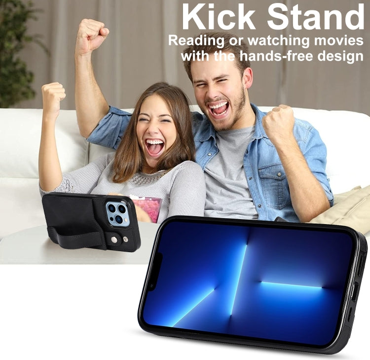 For iPhone 14 Pro Max Wrist Strap Holder Phone Case