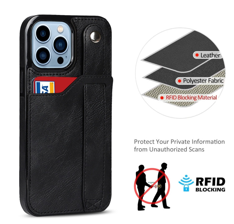 For iPhone 14 Pro Max Wrist Strap Holder Phone Case