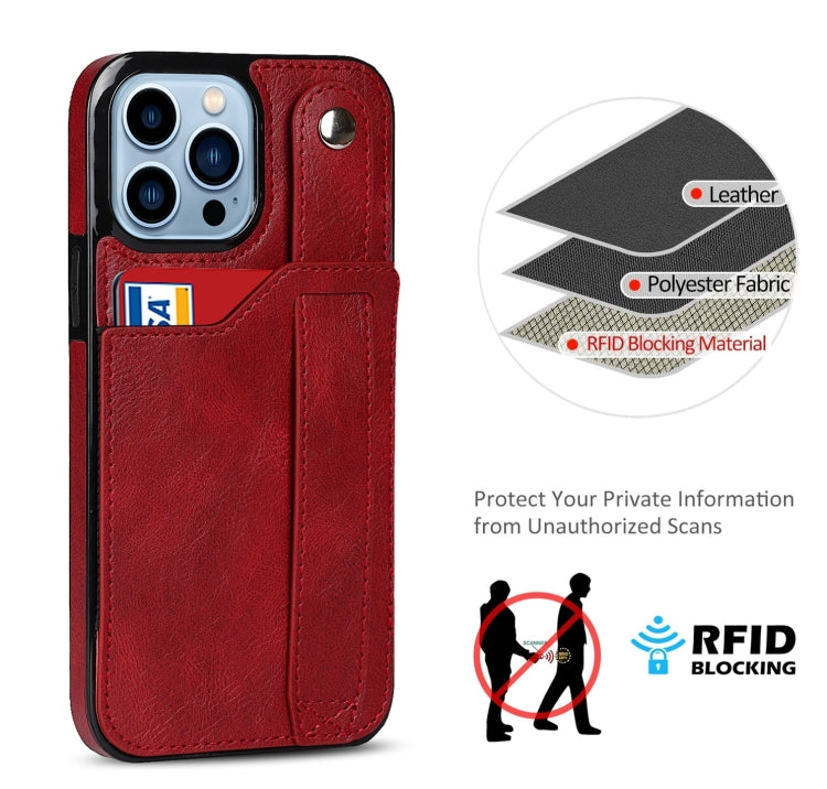 For iPhone 14 Pro Max Wrist Strap Holder Phone Case