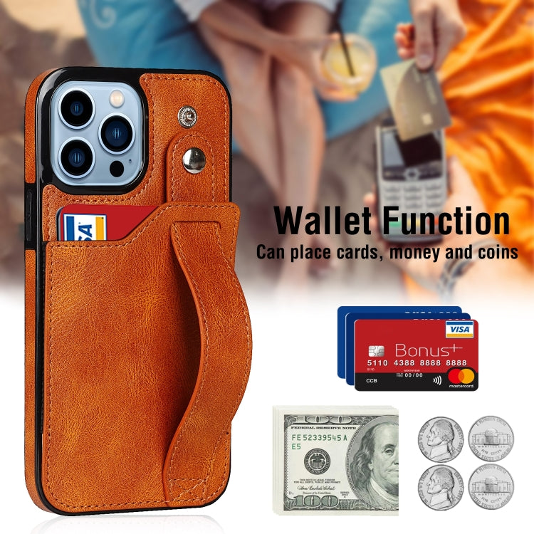 For iPhone 14 Pro Max Wrist Strap Holder Phone Case