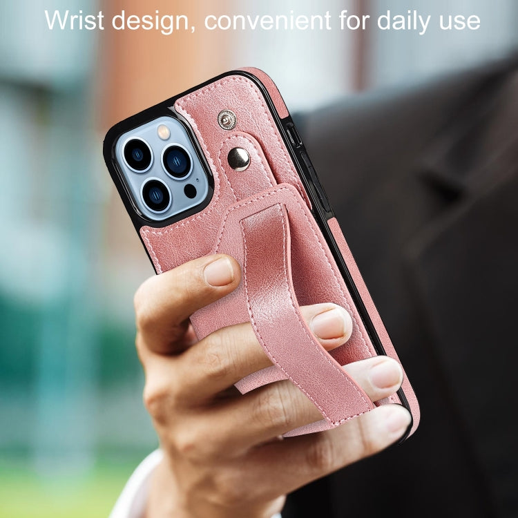 For iPhone 14 Pro Max Wrist Strap Holder Phone Case