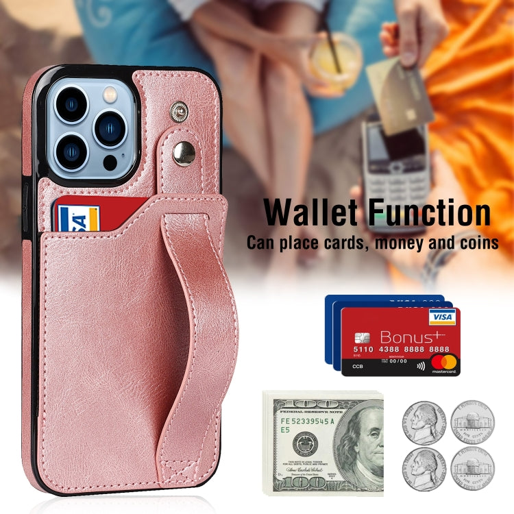 For iPhone 14 Pro Max Wrist Strap Holder Phone Case