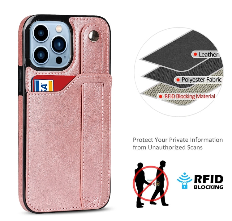 For iPhone 14 Pro Max Wrist Strap Holder Phone Case