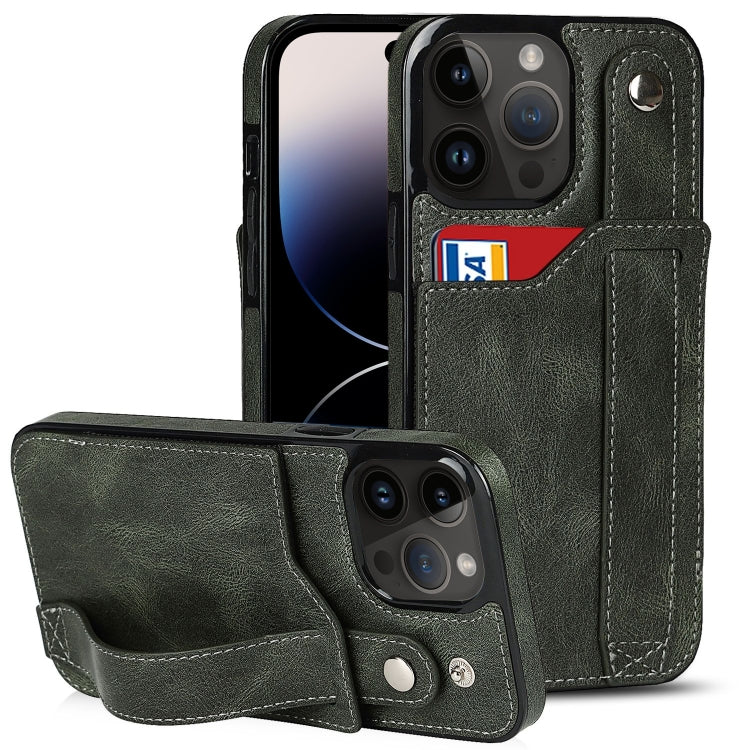 For iPhone 14 Pro Max Wrist Strap Holder Phone Case