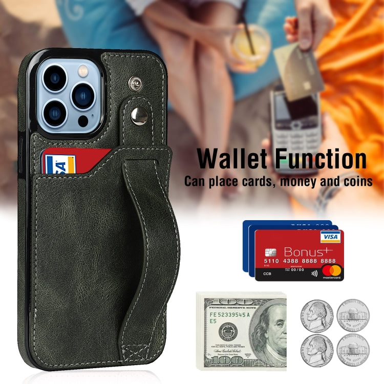 For iPhone 14 Pro Max Wrist Strap Holder Phone Case