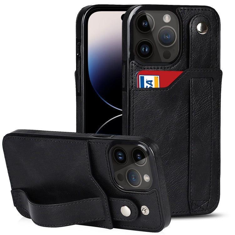 For iPhone 14 Pro Wrist Strap Holder Phone Case