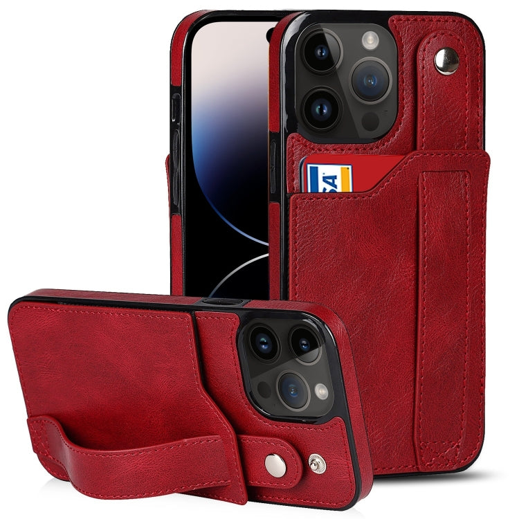 For iPhone 14 Pro Wrist Strap Holder Phone Case