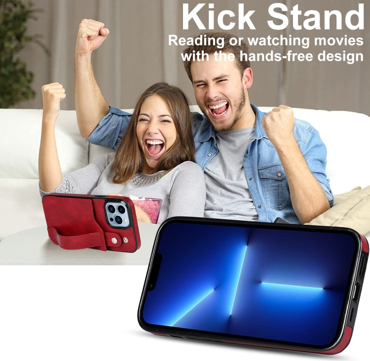 For iPhone 14 Pro Wrist Strap Holder Phone Case