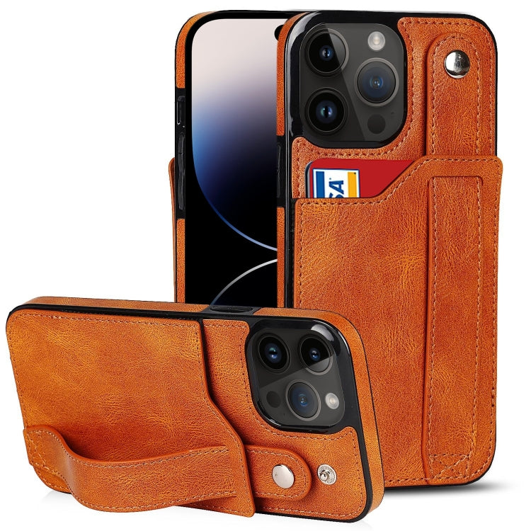 For iPhone 14 Pro Wrist Strap Holder Phone Case