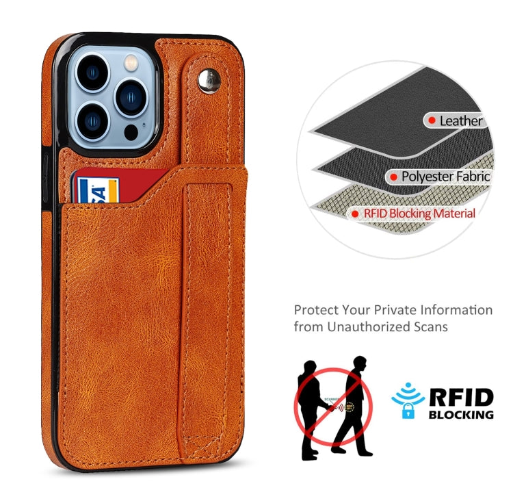For iPhone 14 Pro Wrist Strap Holder Phone Case