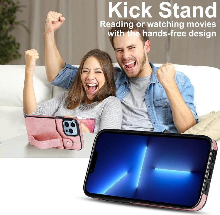 For iPhone 14 Pro Wrist Strap Holder Phone Case