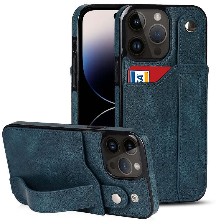 For iPhone 14 Pro Wrist Strap Holder Phone Case