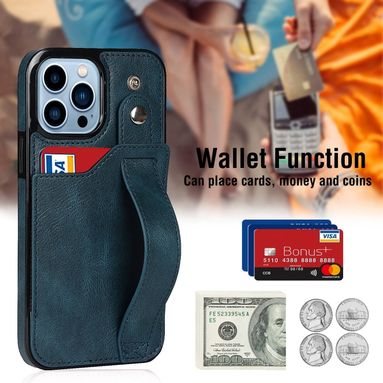 For iPhone 14 Pro Wrist Strap Holder Phone Case