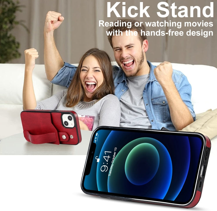 For iPhone 14 Wrist Strap Holder Phone Case