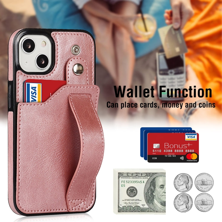 For iPhone 14 Wrist Strap Holder Phone Case