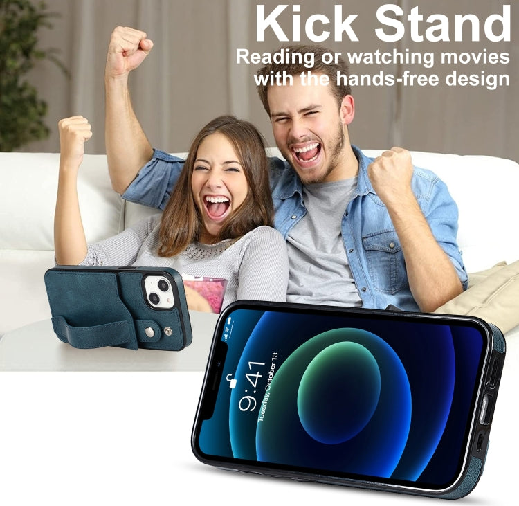 For iPhone 14 Wrist Strap Holder Phone Case
