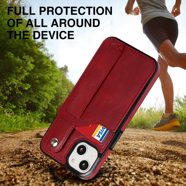 For iPhone 14 Plus Wrist Strap Holder Phone Case