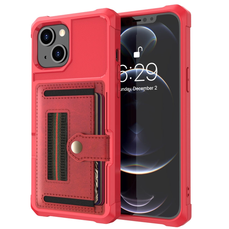 For iPhone 13 mini ZM06 Card Bag TPU + Leather Phone Case