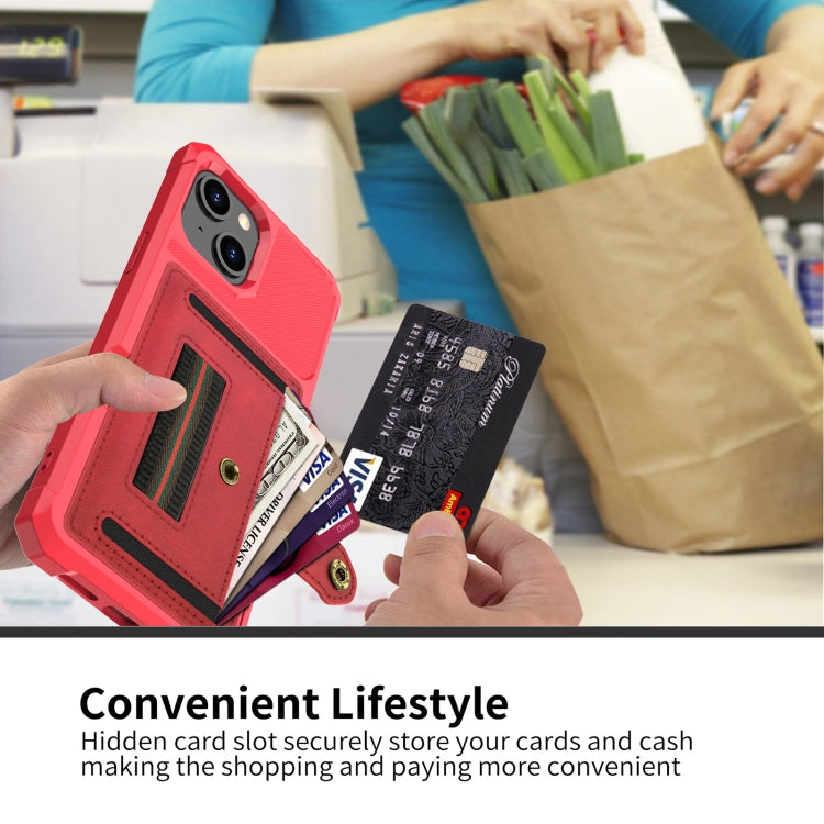 For iPhone 13 mini ZM06 Card Bag TPU + Leather Phone Case