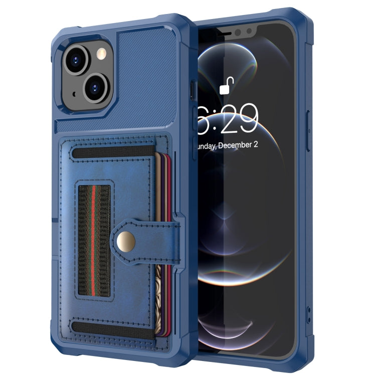 For iPhone 13 mini ZM06 Card Bag TPU + Leather Phone Case
