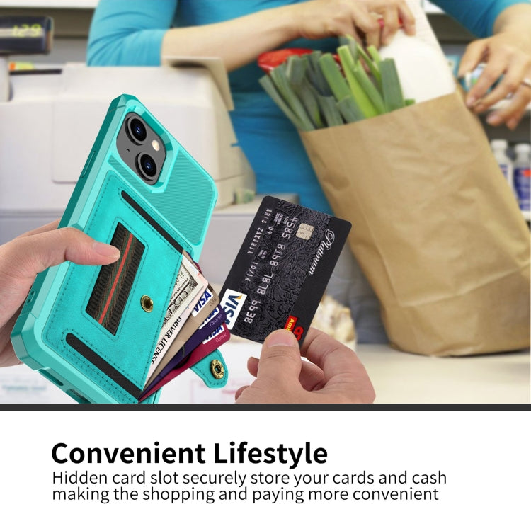 For iPhone 13 mini ZM06 Card Bag TPU + Leather Phone Case