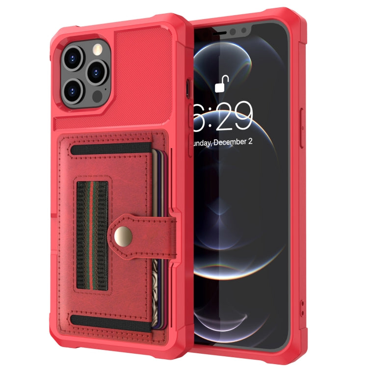 For iPhone 13 Pro ZM06 Card Bag TPU + Leather Phone Case