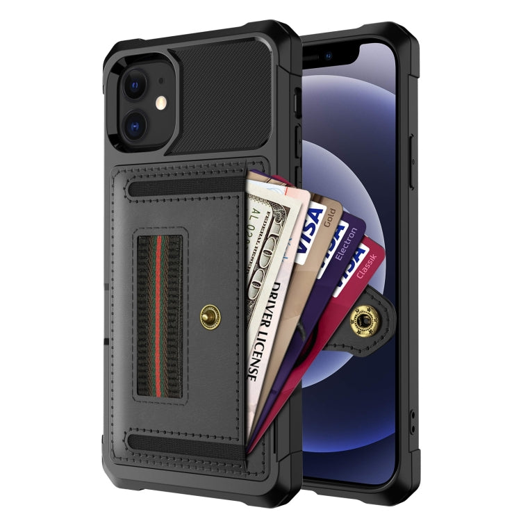 For iPhone 12 mini ZM06 Card Bag TPU + Leather Phone Case