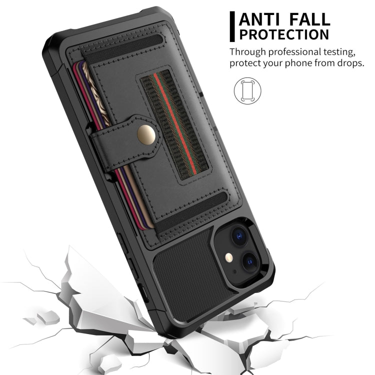 For iPhone 12 mini ZM06 Card Bag TPU + Leather Phone Case