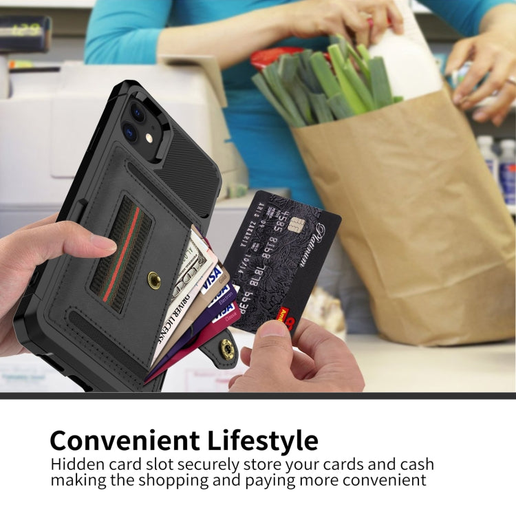For iPhone 12 mini ZM06 Card Bag TPU + Leather Phone Case