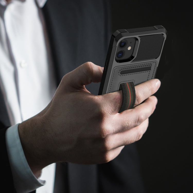 For iPhone 12 mini ZM06 Card Bag TPU + Leather Phone Case