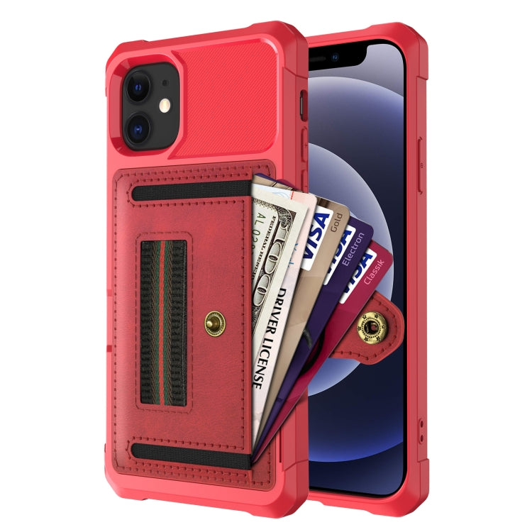 For iPhone 12 mini ZM06 Card Bag TPU + Leather Phone Case