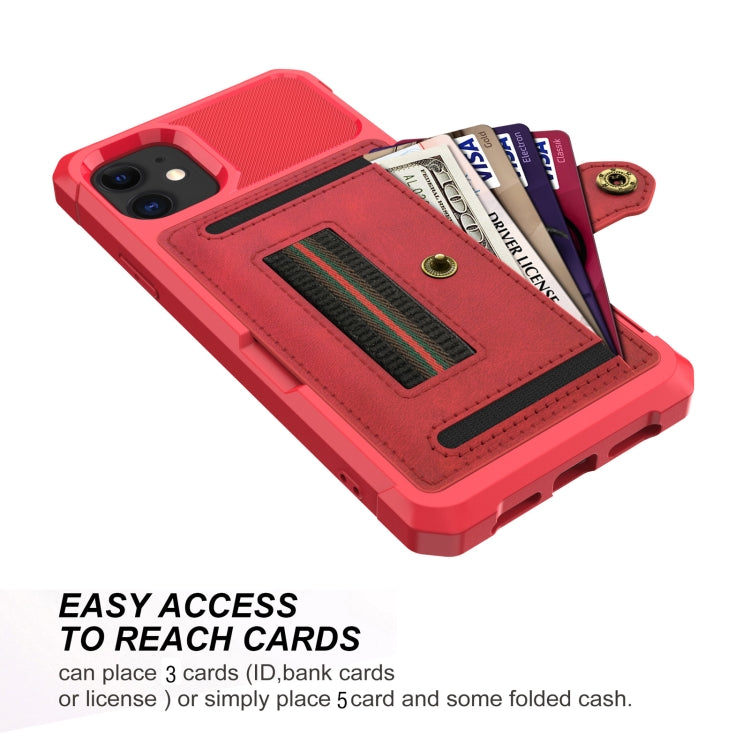 For iPhone 12 mini ZM06 Card Bag TPU + Leather Phone Case