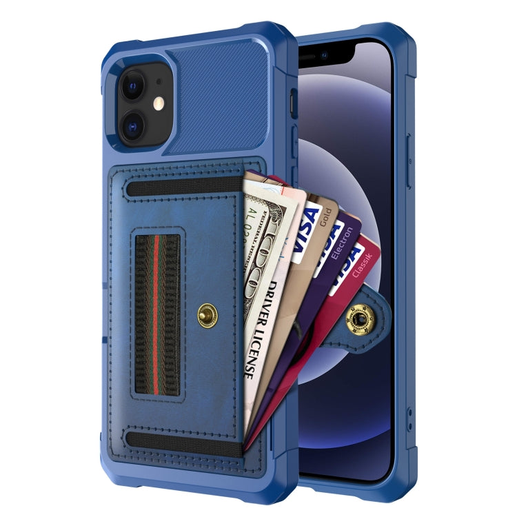 For iPhone 12 mini ZM06 Card Bag TPU + Leather Phone Case