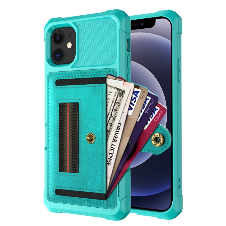For iPhone 12 mini ZM06 Card Bag TPU + Leather Phone Case