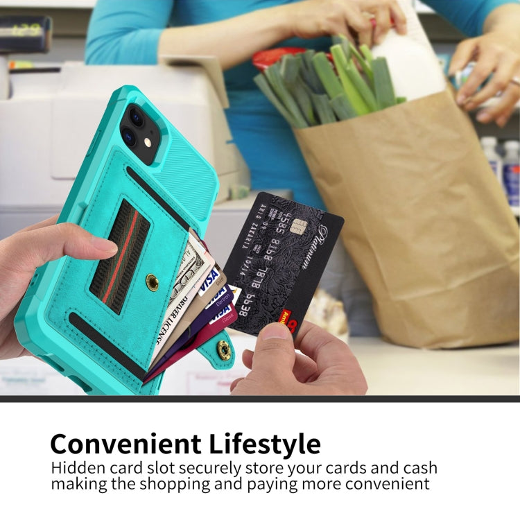 For iPhone 12 mini ZM06 Card Bag TPU + Leather Phone Case